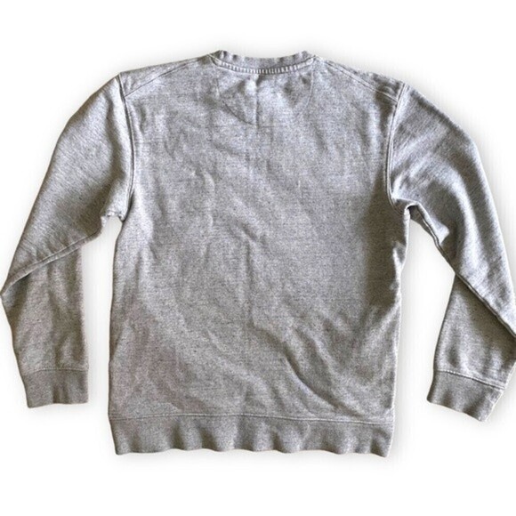 Adidas Premium Essentials Crew Pullover Sweater Light Gray Zip Up Pockets - Picture 5 of 15